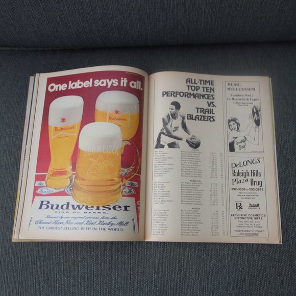 Hoop Official NBA Program Magazine Portland vs Boston Program 1977 Program - Picture 10 of 13